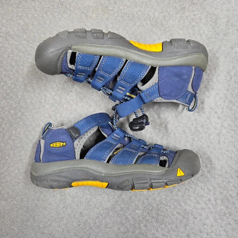 KEEN Newport H2 Water Sandals Hiking Shoes Kids Size 13 Blue Yellow Sporty